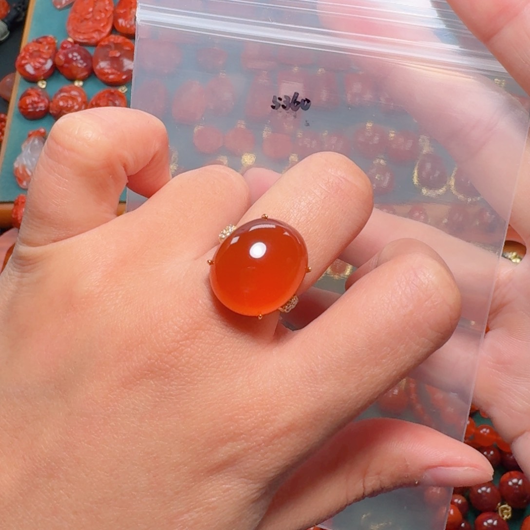 南红玛瑙南红银S925镶嵌