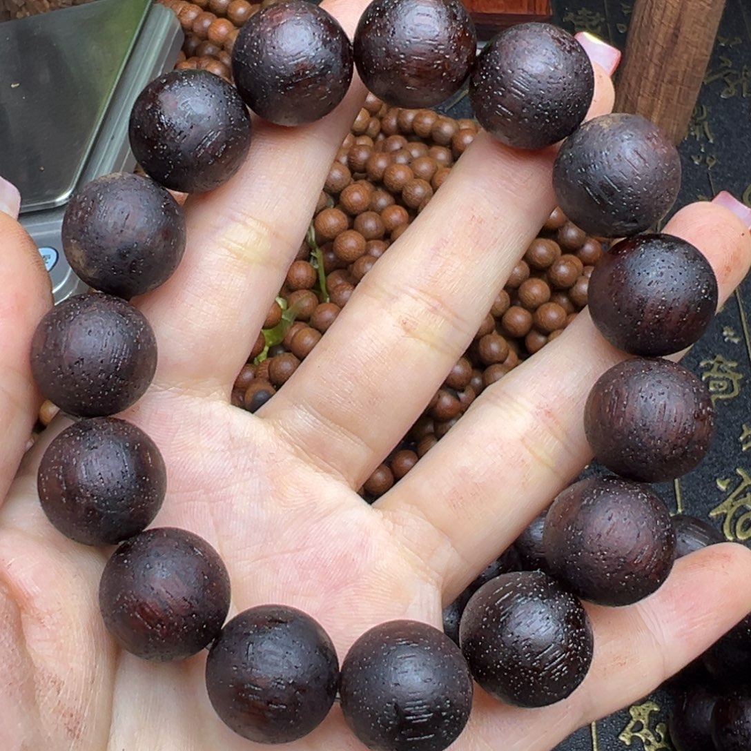 手串/手链降真香缅甸小叶降真香15红满油单圈