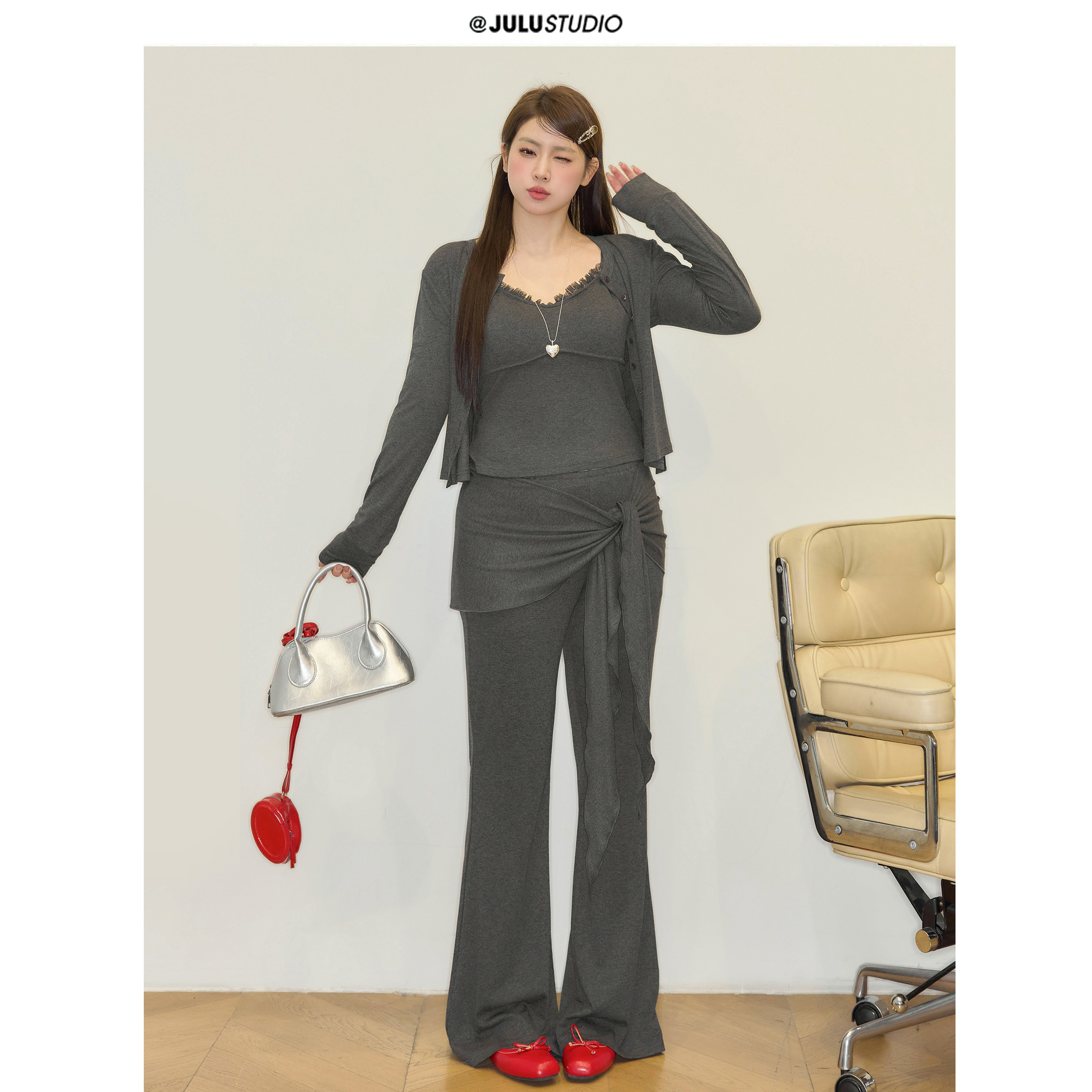 巨鹿工作室“瑞典故事”微胖mm显瘦糯唧唧上衣/裤装/裙装大码套组