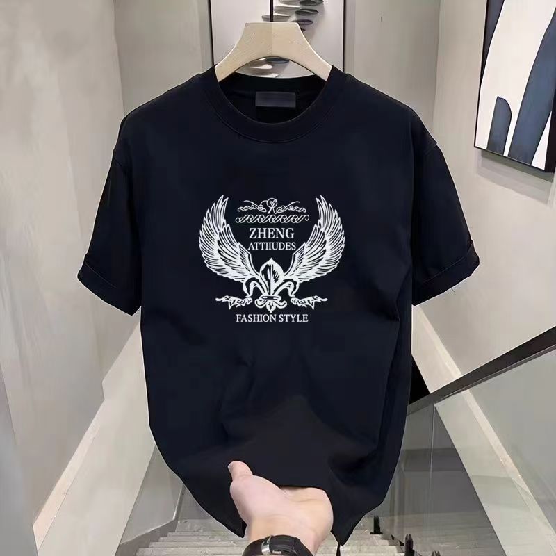 保罗新款短袖男女同款T恤打底宽松情侣款圆领休闲潮流