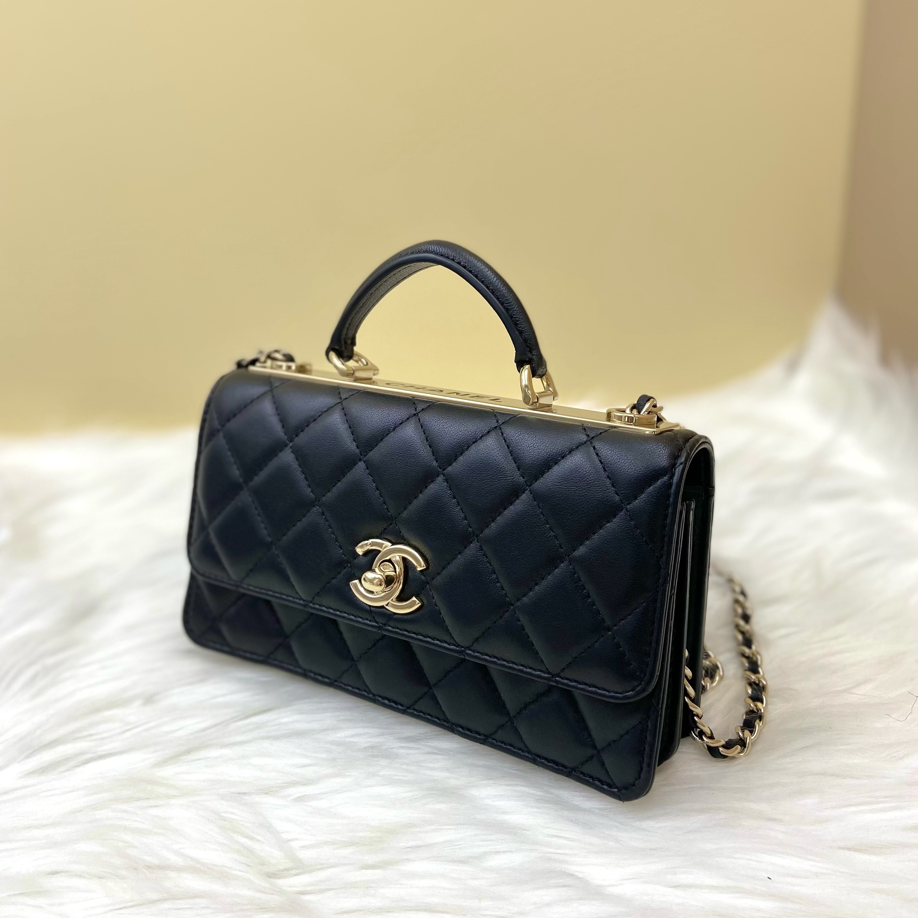 99新 Chanel/香奈儿  trendycc手柄风琴包  24B   带票