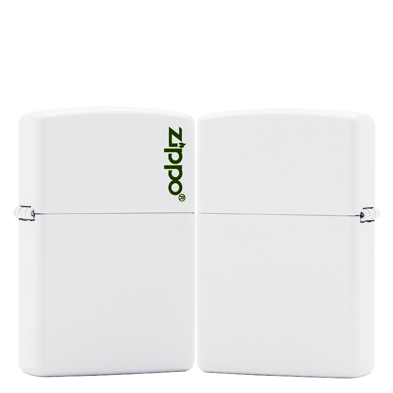ZIPPO/之宝打火机【白哑漆商标-夜光】原装正品煤油火机DYJ1