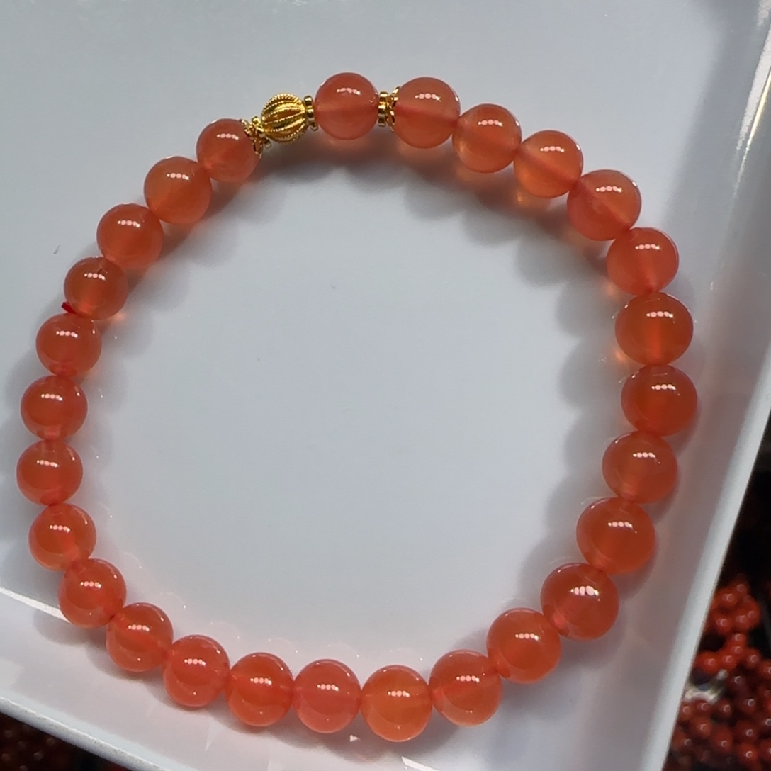 南红玛瑙未镶嵌手链
