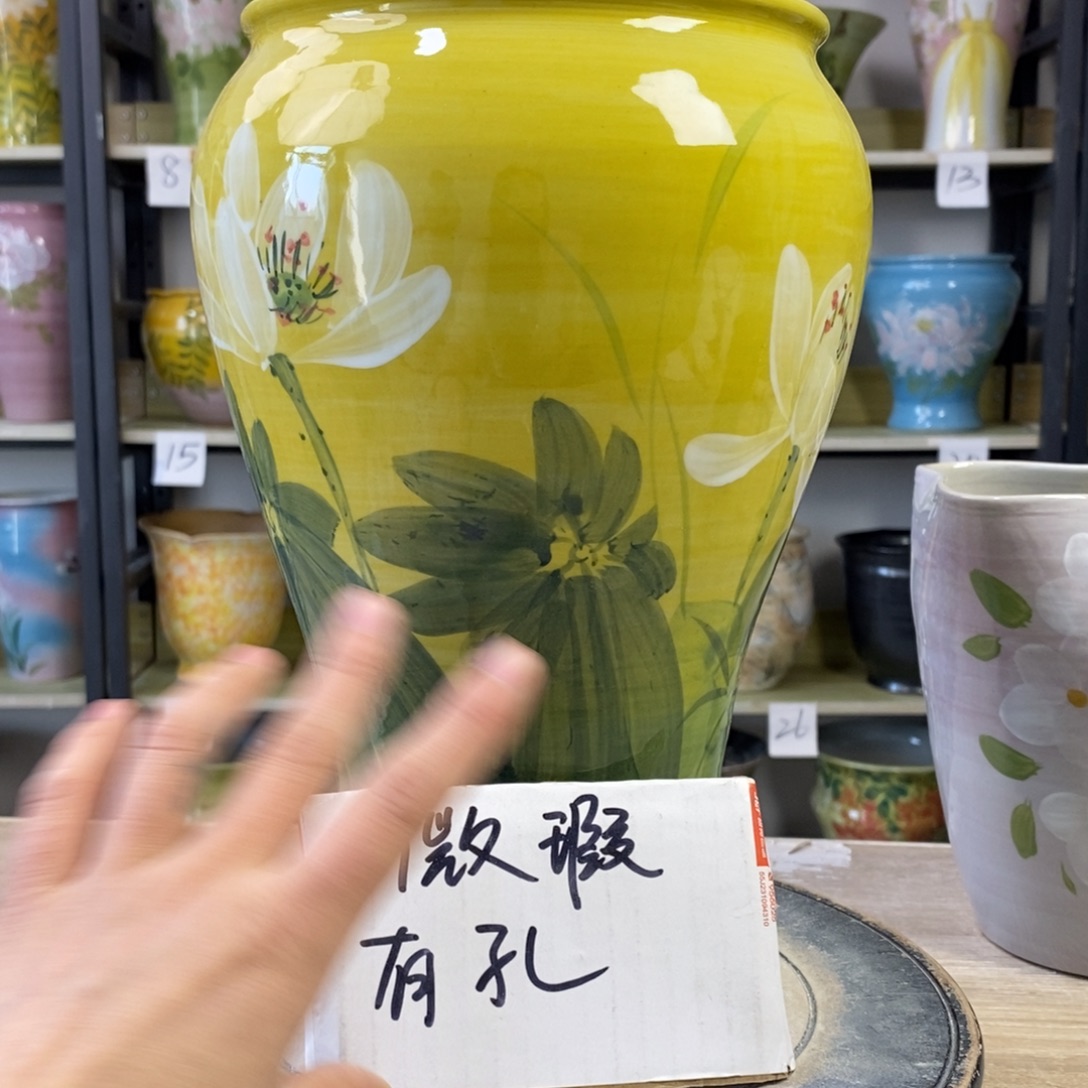 景德镇手工手绘陶瓷花盆