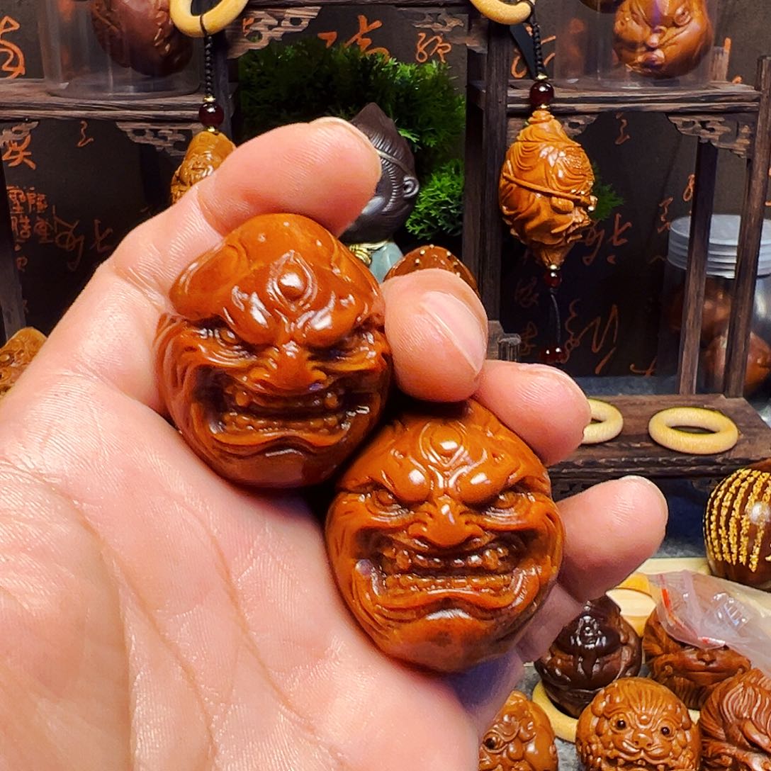 橄榄核手串/手链大*花恶僧一对