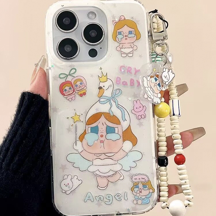 天使哭娃适用苹果iphone小米15promax防摔vivo华为oppo手机壳女