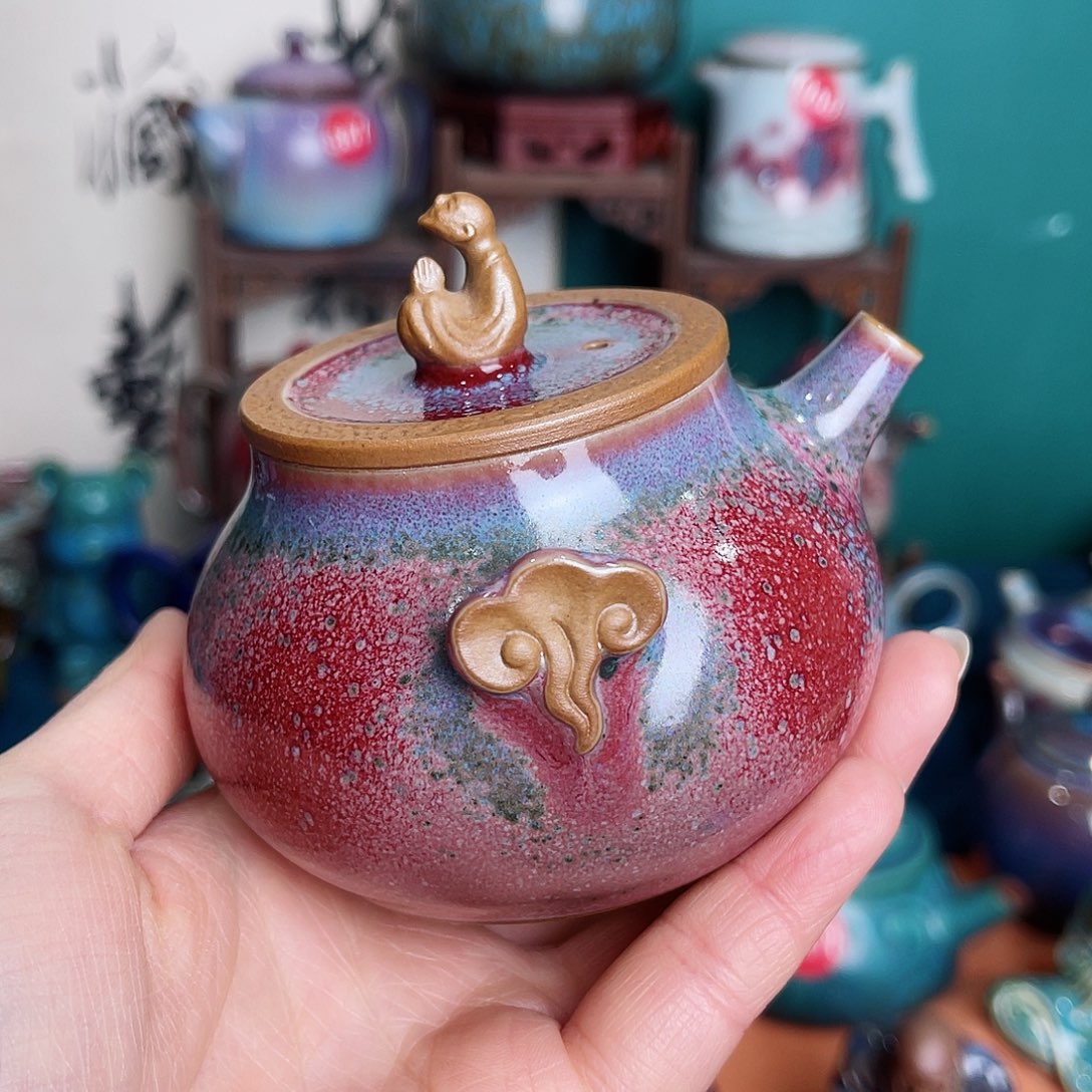 壶暖**月钧瓷艺术作品壶