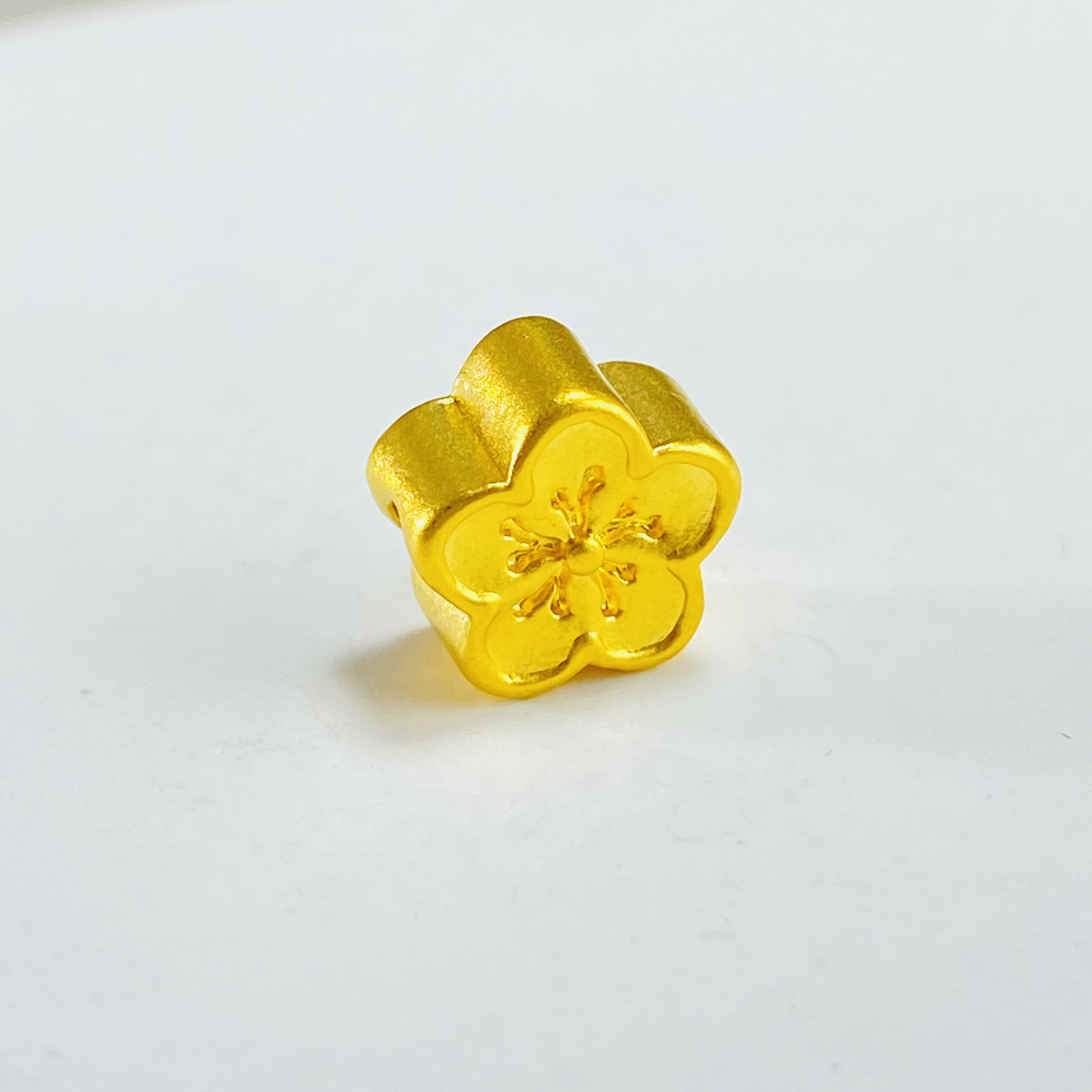 足金999 黄金双面桃花转运珠 0.48