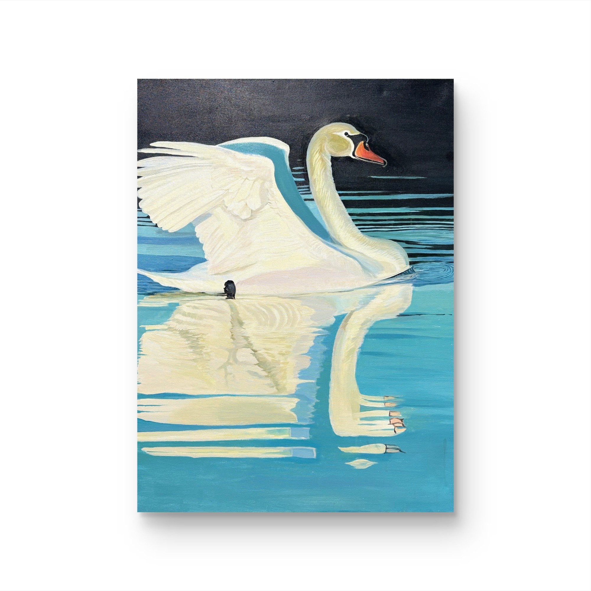 【  天鹅湖  】孤品 “90*120” No.190 纯手绘挂画