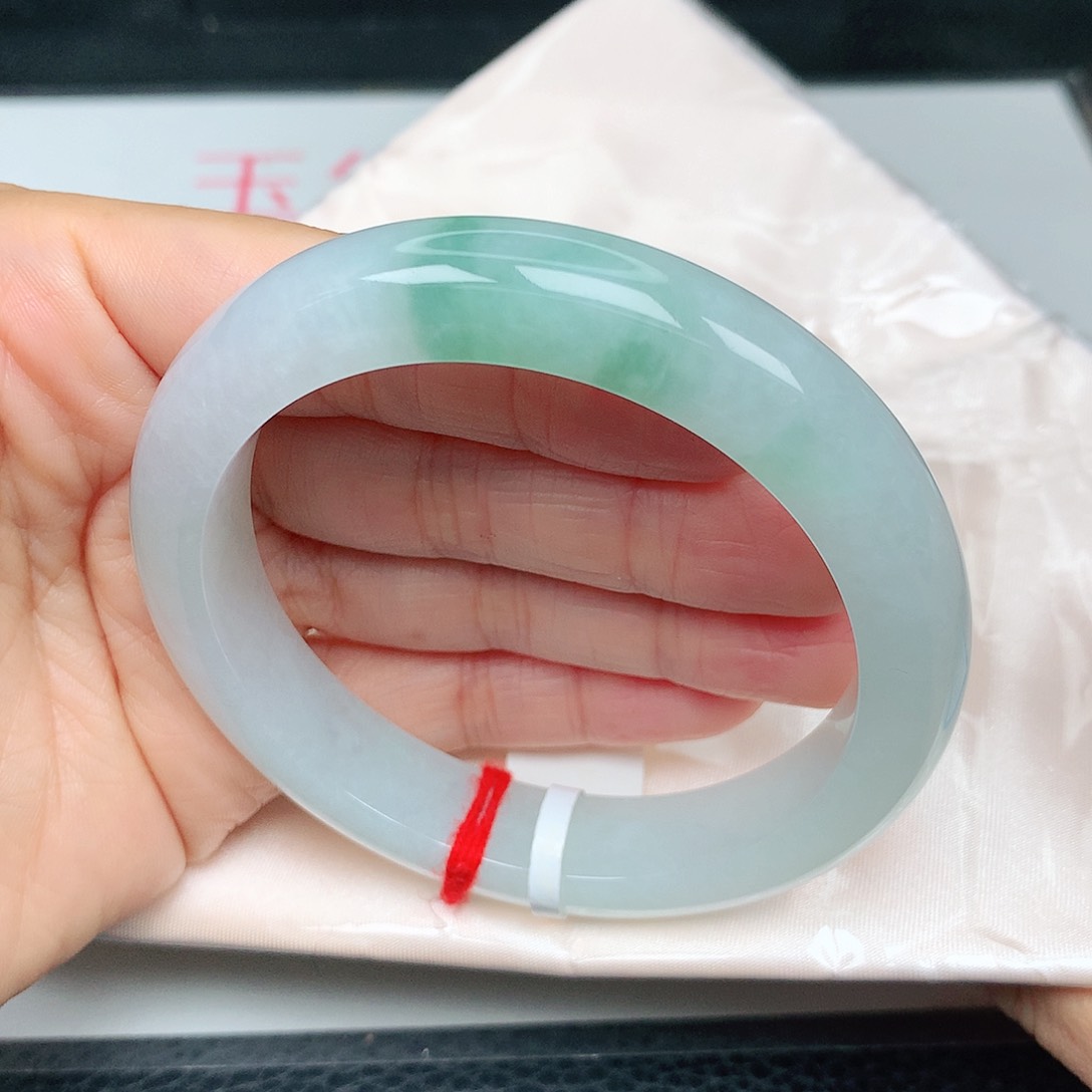 未镶嵌手镯翡翠冰胶飘绿29