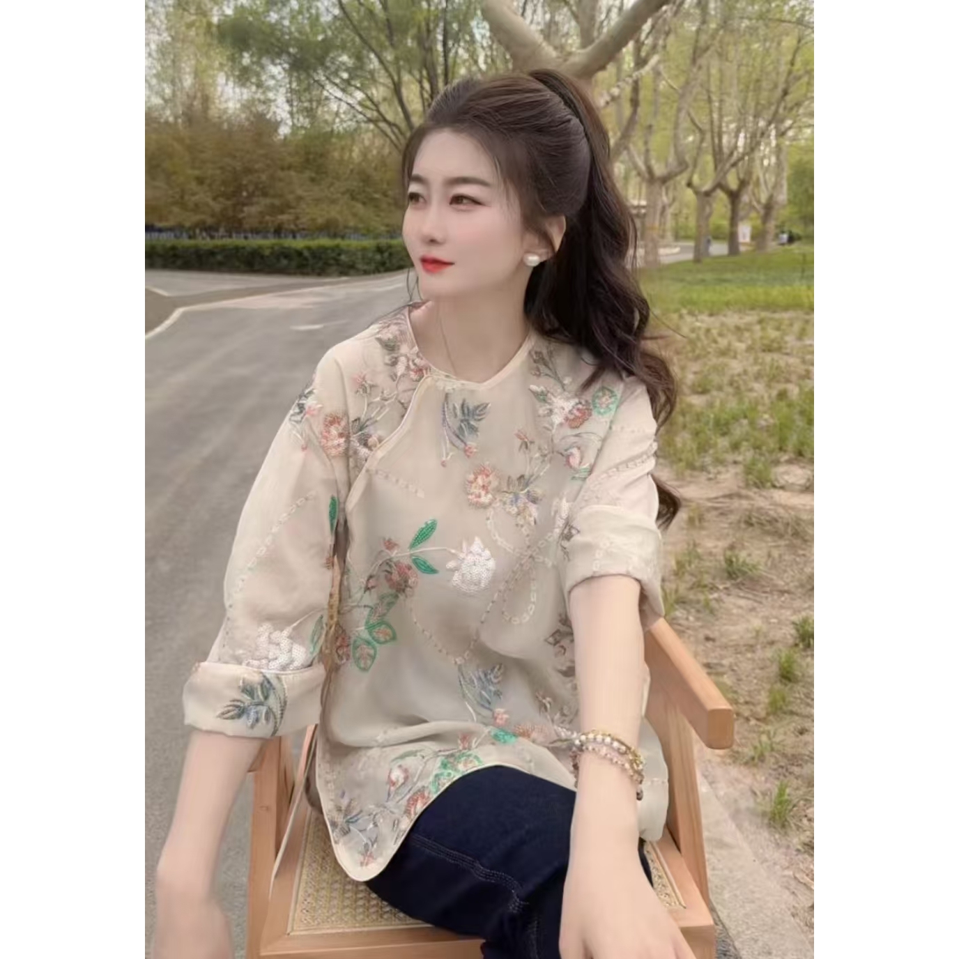 『满园春色S』设计显瘦百搭时尚衬衫104