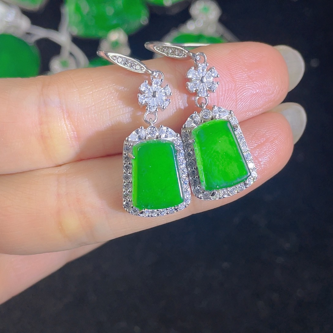 翡翠吊坠(不含链)银S925镶嵌