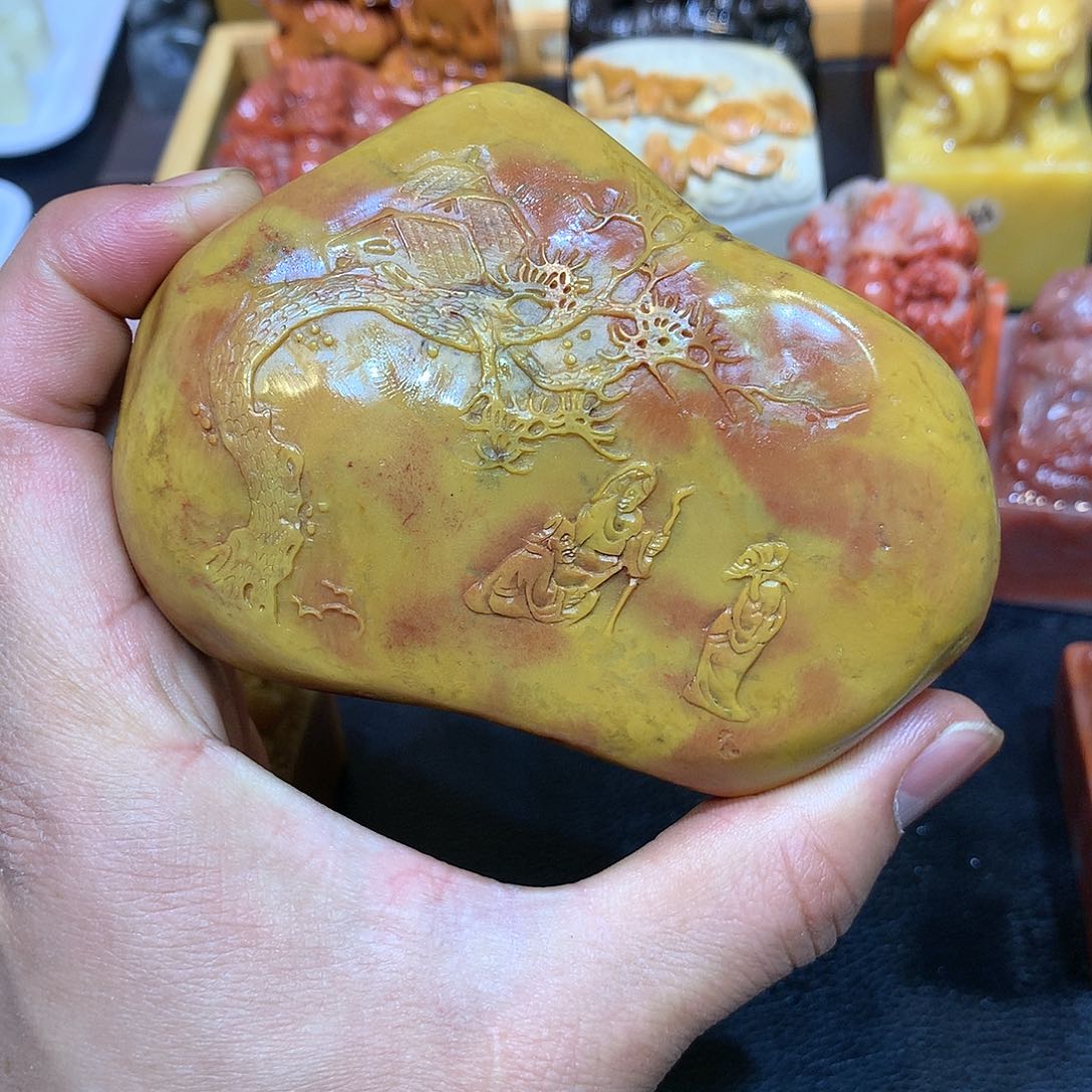 绿****娃田黄石田黄石田黄石