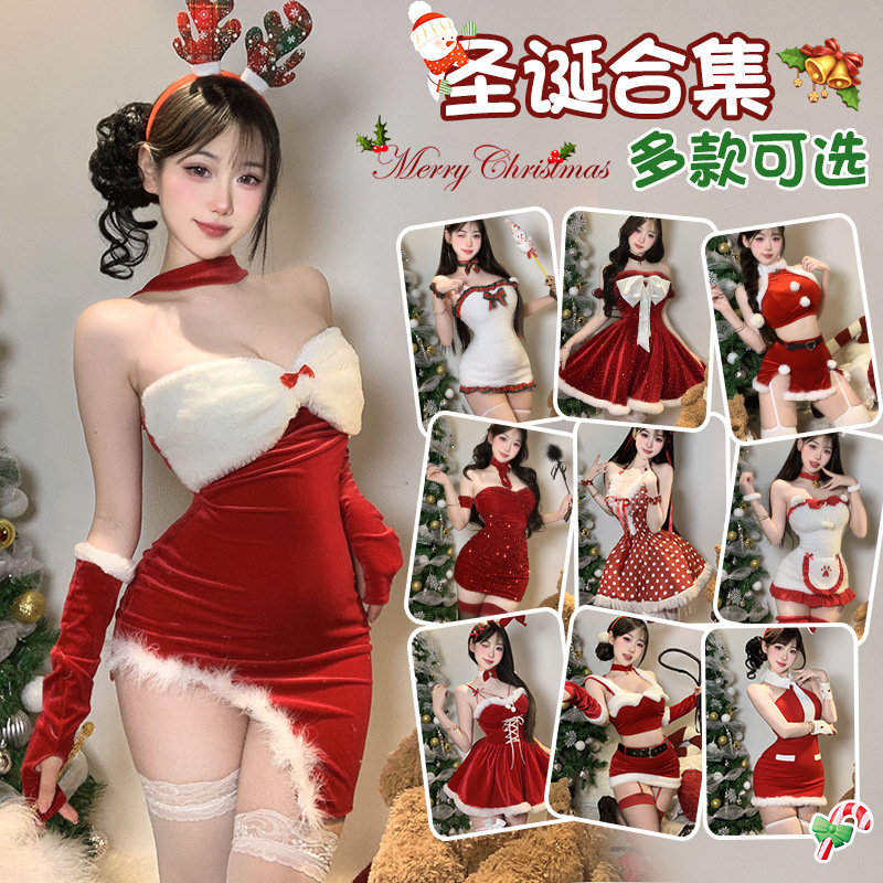 圣诞节服装性感氛围感穿搭性感纯欲紧身包臀连衣裙后妈裙红色战袍
