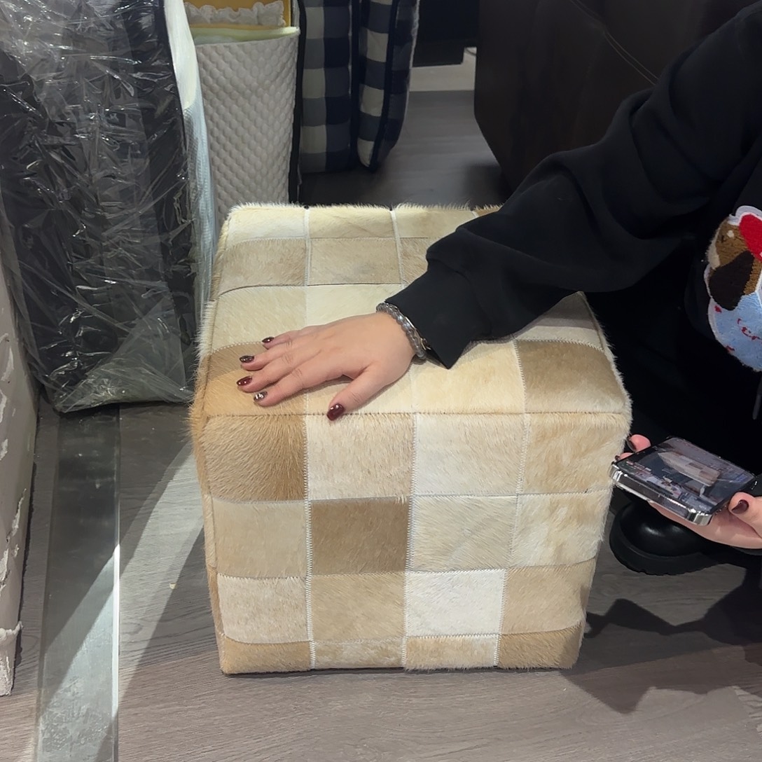 棉直播间皮毛魔方凳