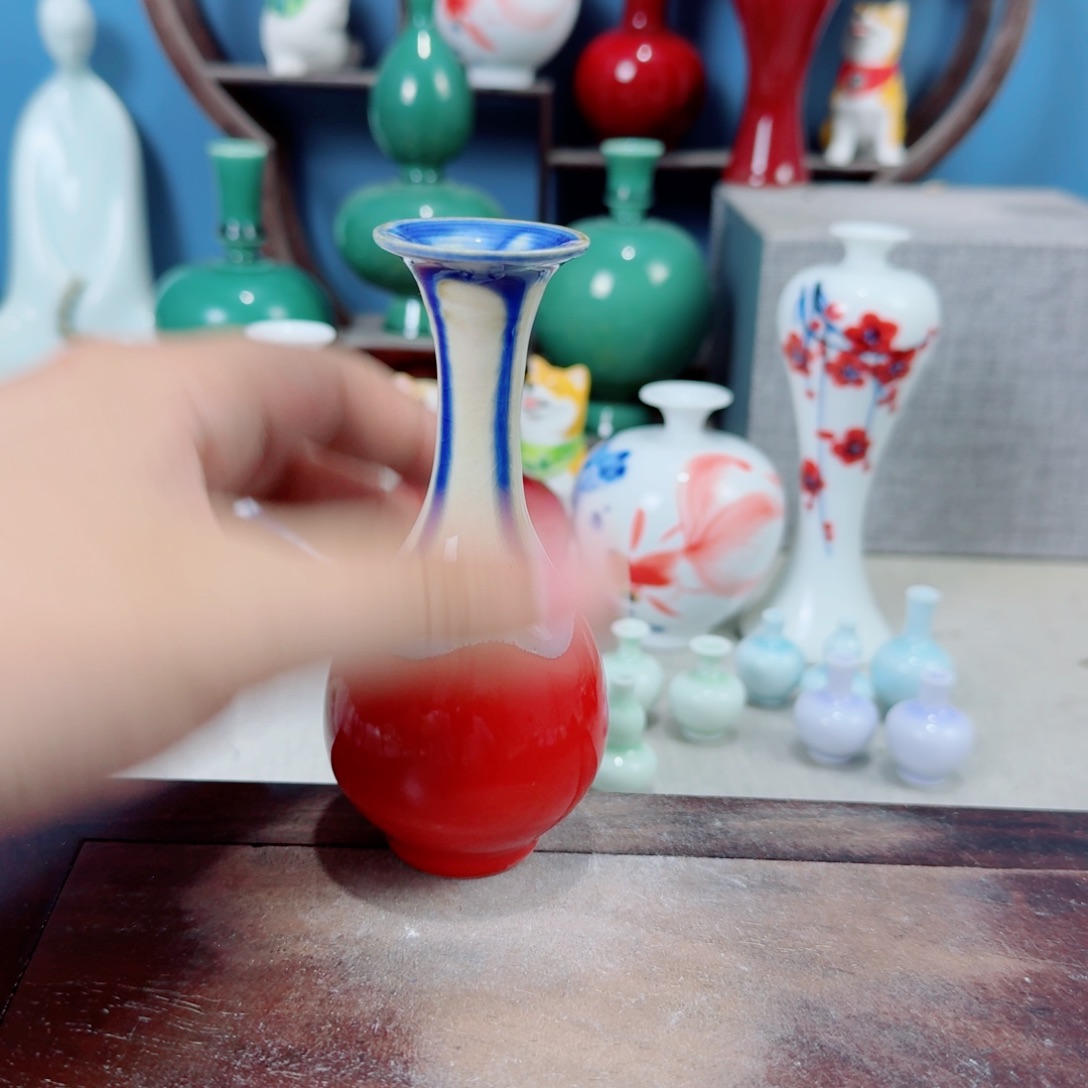 陶瓷手工小花器摆件