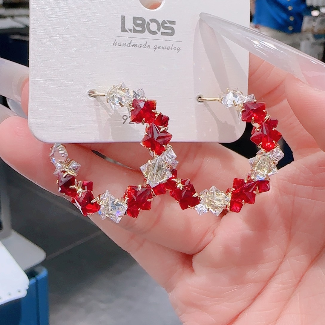 锆石铜合金925银耳环