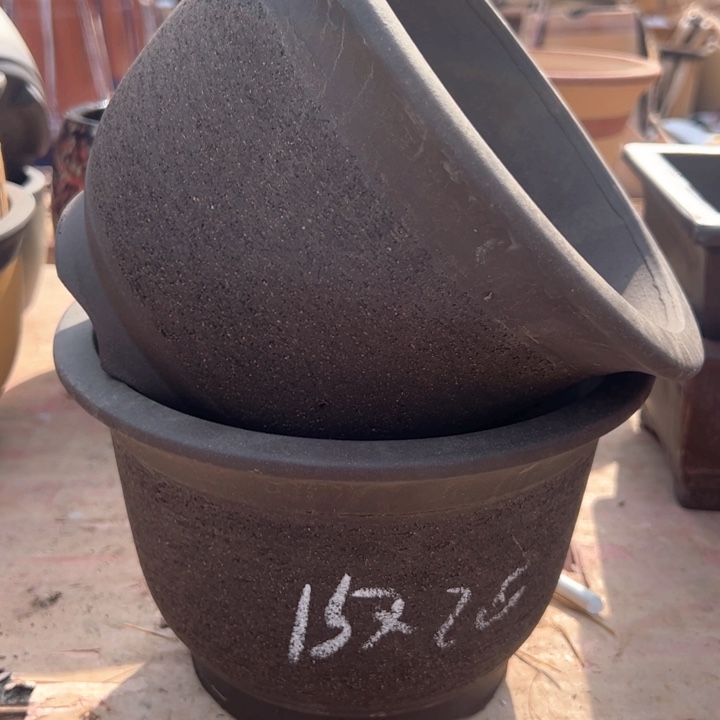 红陶紫砂碗盆口20