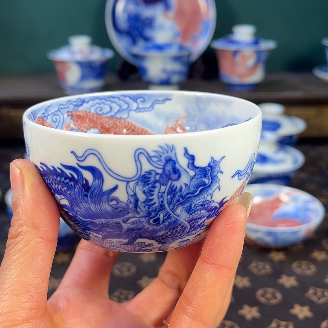 瓷片景德镇市自成堂手工手绘