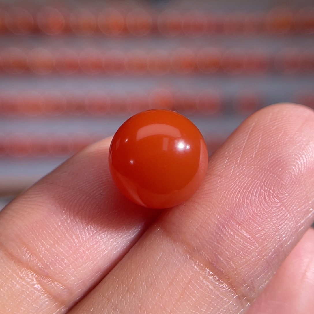 南红玛瑙未镶嵌圆珠 10.5mm不换退