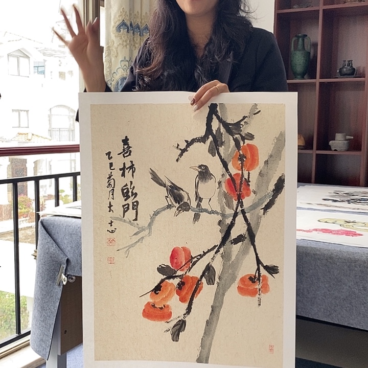 国画纯手绘写意画作45*62