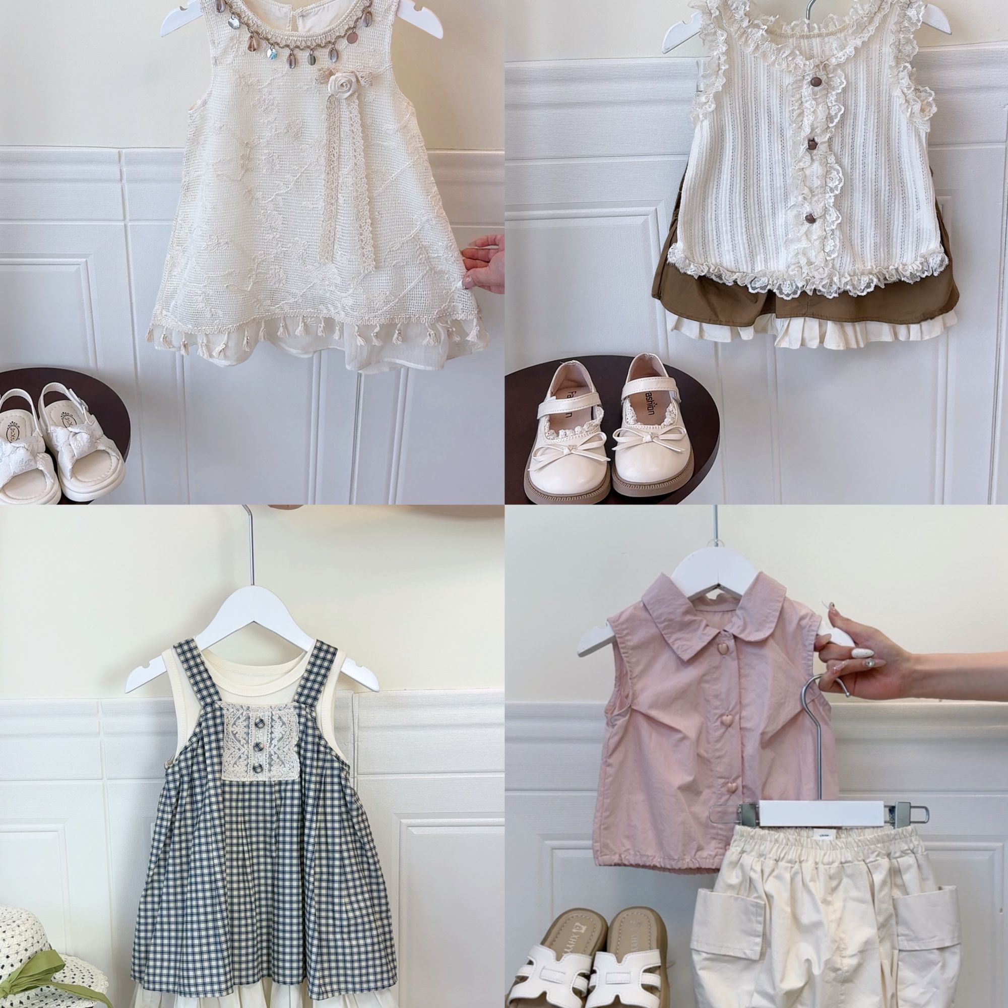 201-299 2025款儿童夏装可爱森系田园风夏季女童女宝甜美套装裙子