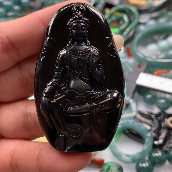 翡翠颈饰未镶嵌保真天然A货翡翠