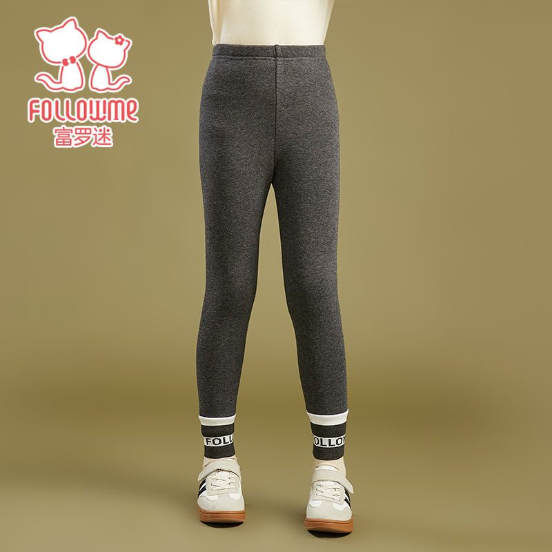 富罗迷加绒加厚打底裤冬季新款时尚百搭舒适保暖休闲裤F3D9165K