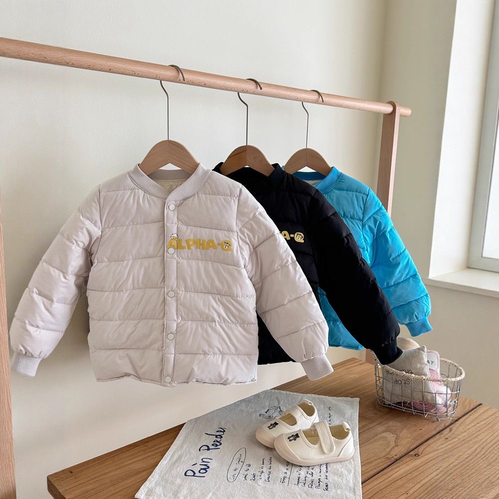 F01221男童夹棉轻薄棉衣2025新款厚棉袄中大儿童男孩冬季棉服内胆