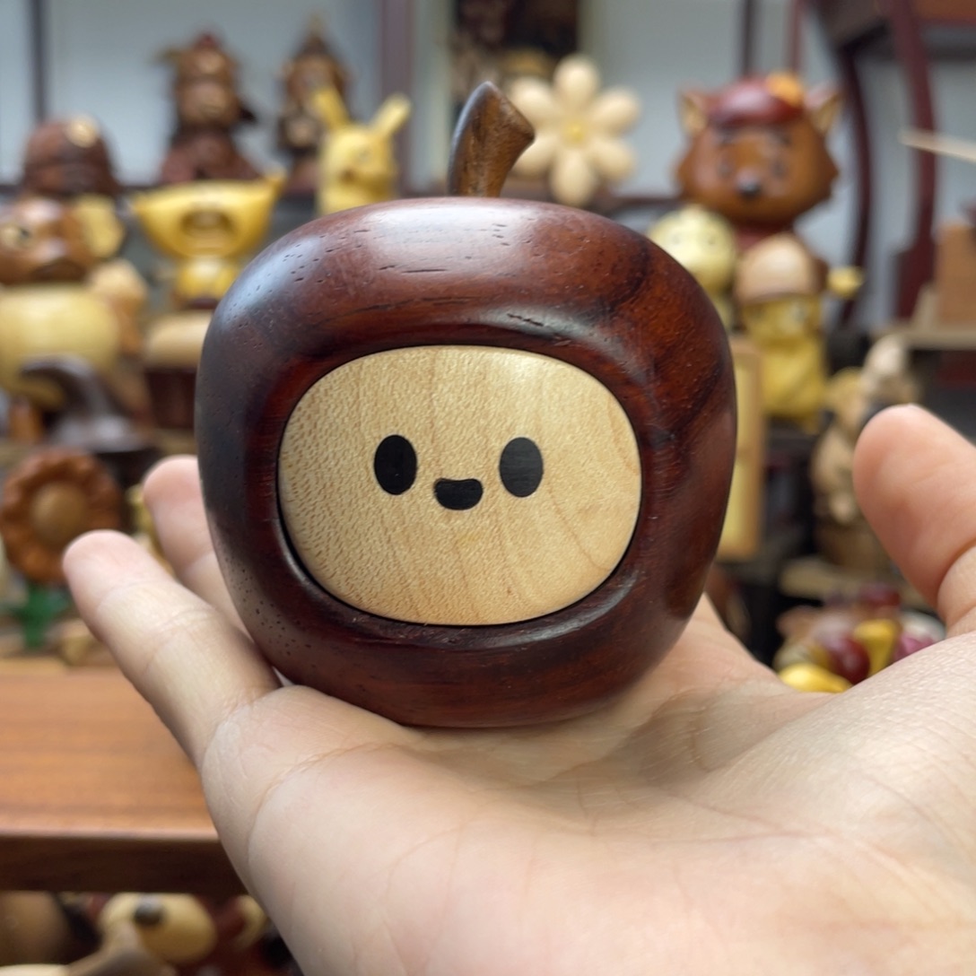 木平安果摆件花梨木