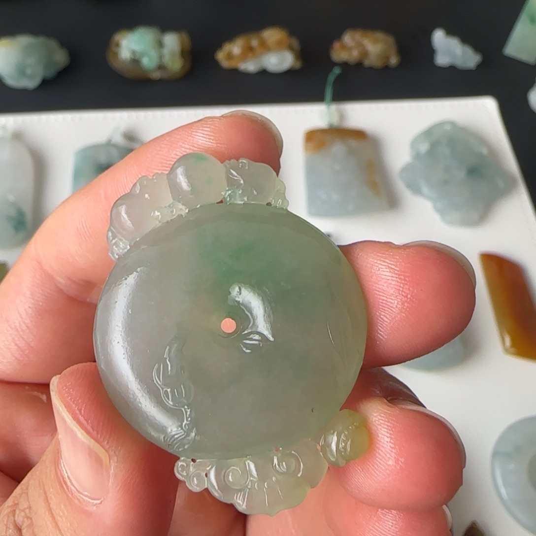 未镶嵌定制翡翠翡翠 金蟾 平安扣