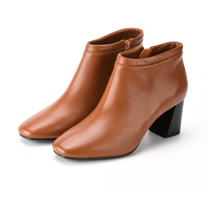 Jinho/金猴【微瑕，介意勿拍】时尚冬季女士羊皮短靴450039A/B