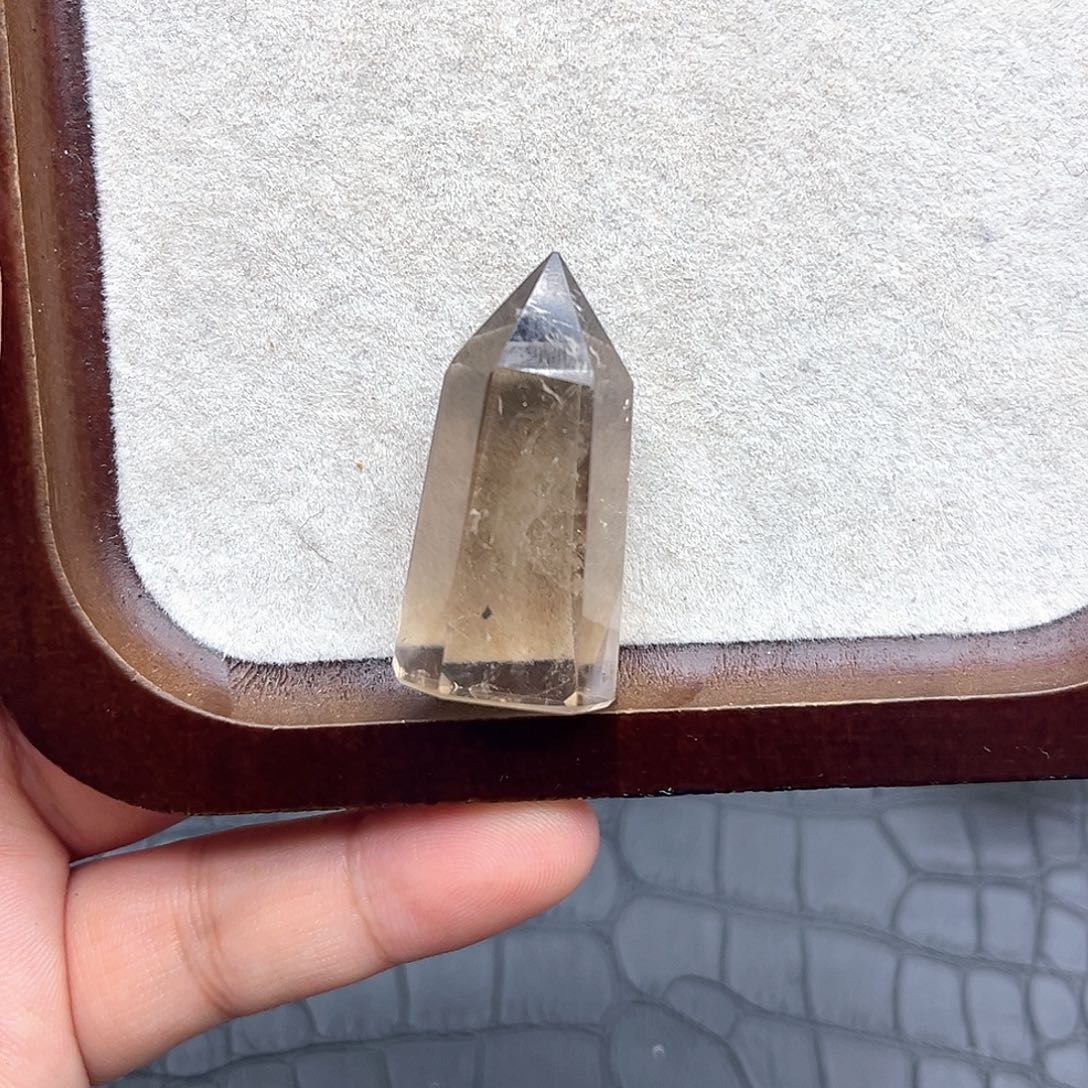 水晶珠宝半成品未镶嵌15 深茶水晶柱子