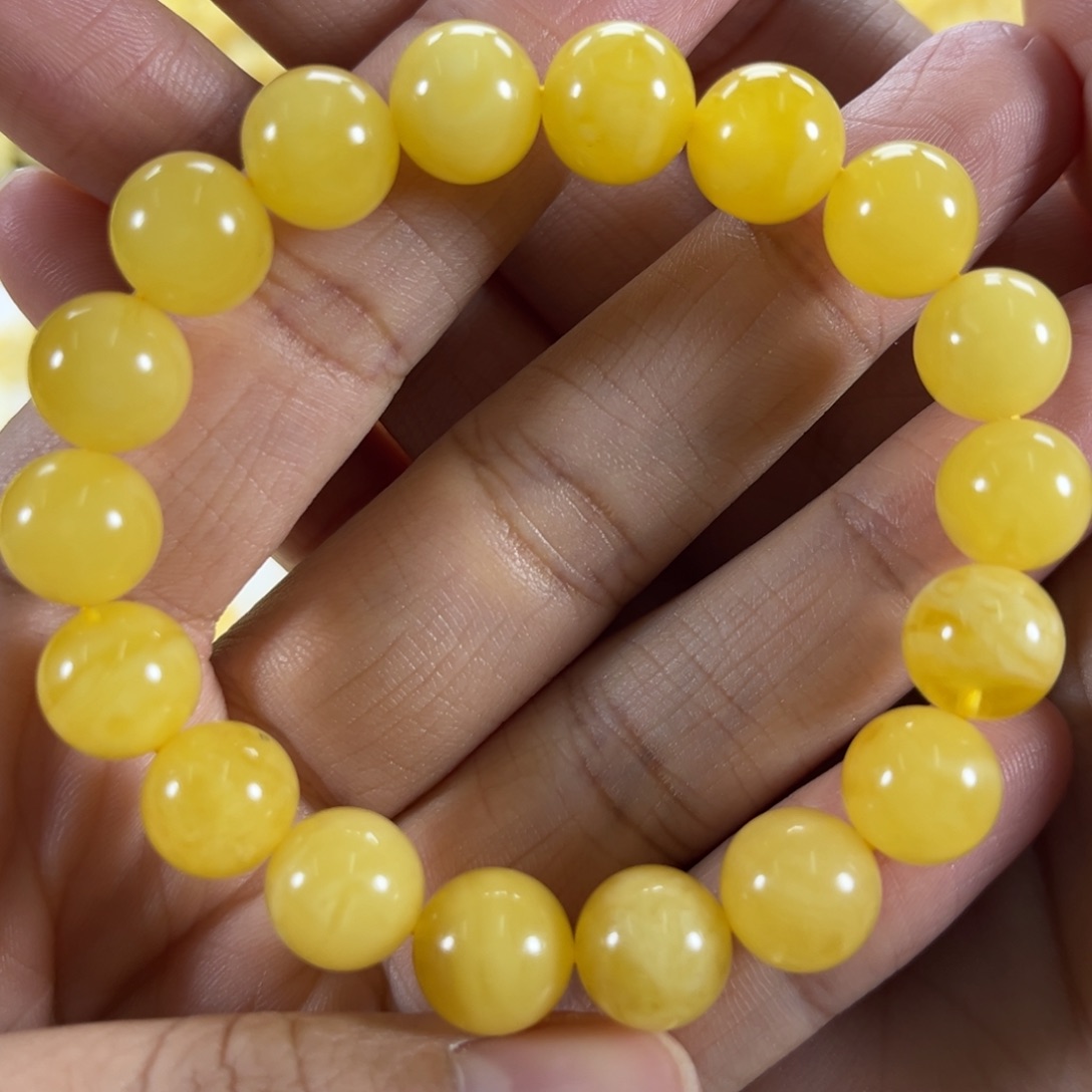 蜜蜡手串未镶嵌微瑕