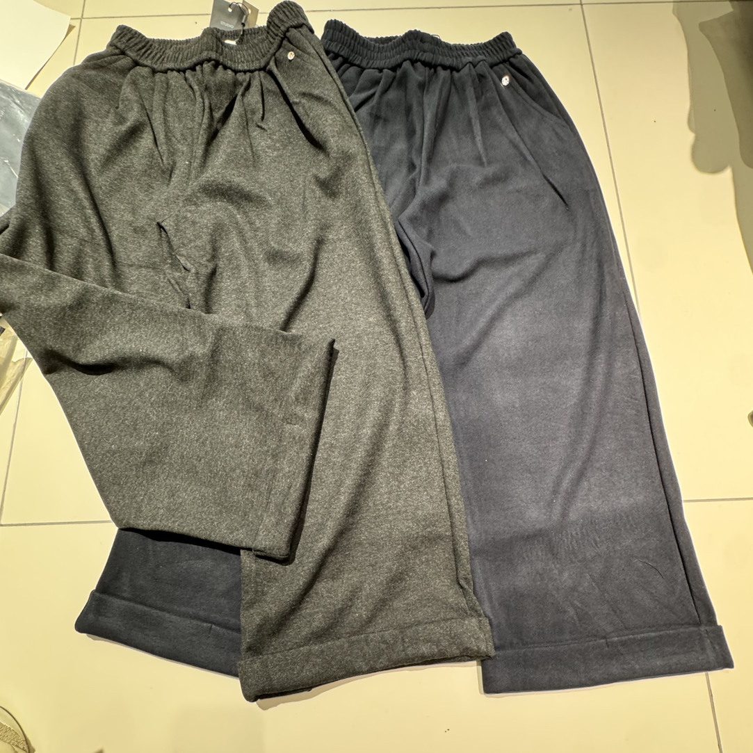女士宽松休闲百搭舒适裤子保暖秋冬纯色