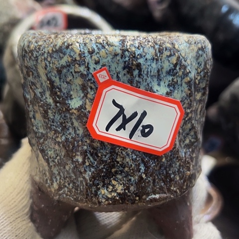 红陶粗陶花盆手工