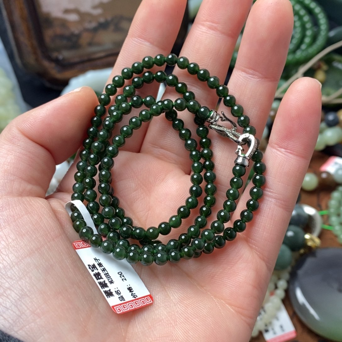 和田玉手串未镶嵌