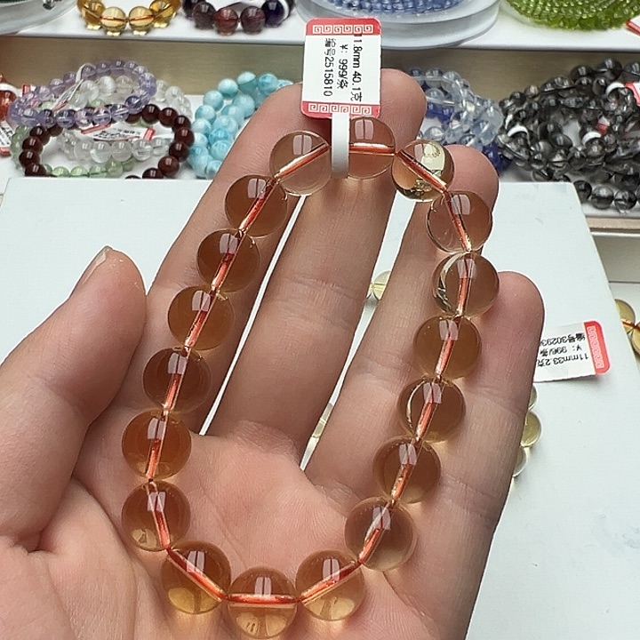 黄晶手链未镶嵌尼***园黄水