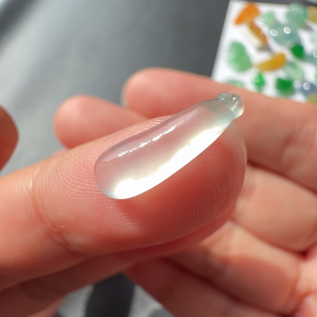 定制翡翠未镶嵌高冰炸光福瓜