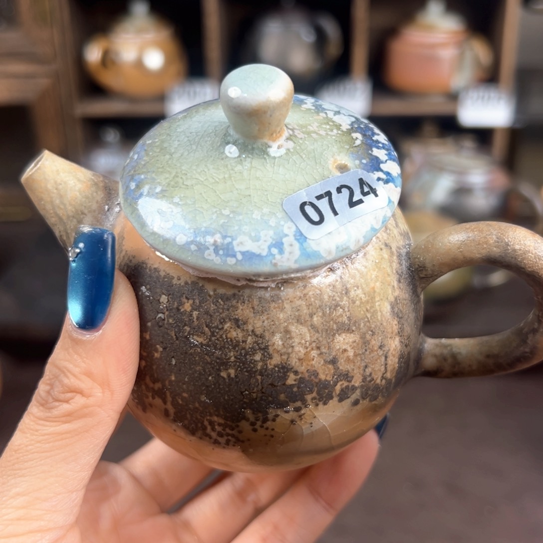 杯柴烧茶器中白壶