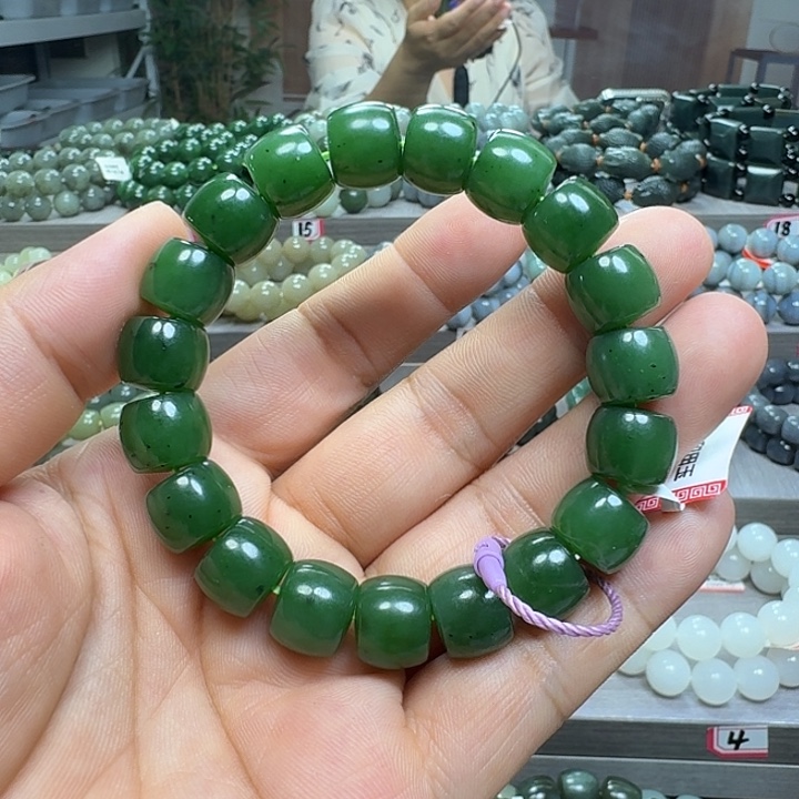 手链未镶嵌和田玉（碧玉）直切卡12