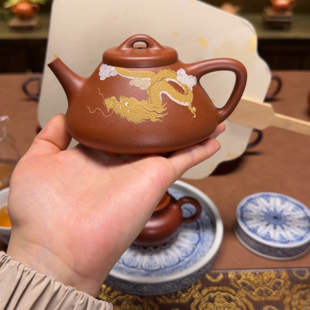 紫砂茶壶260cc，石瓢壶