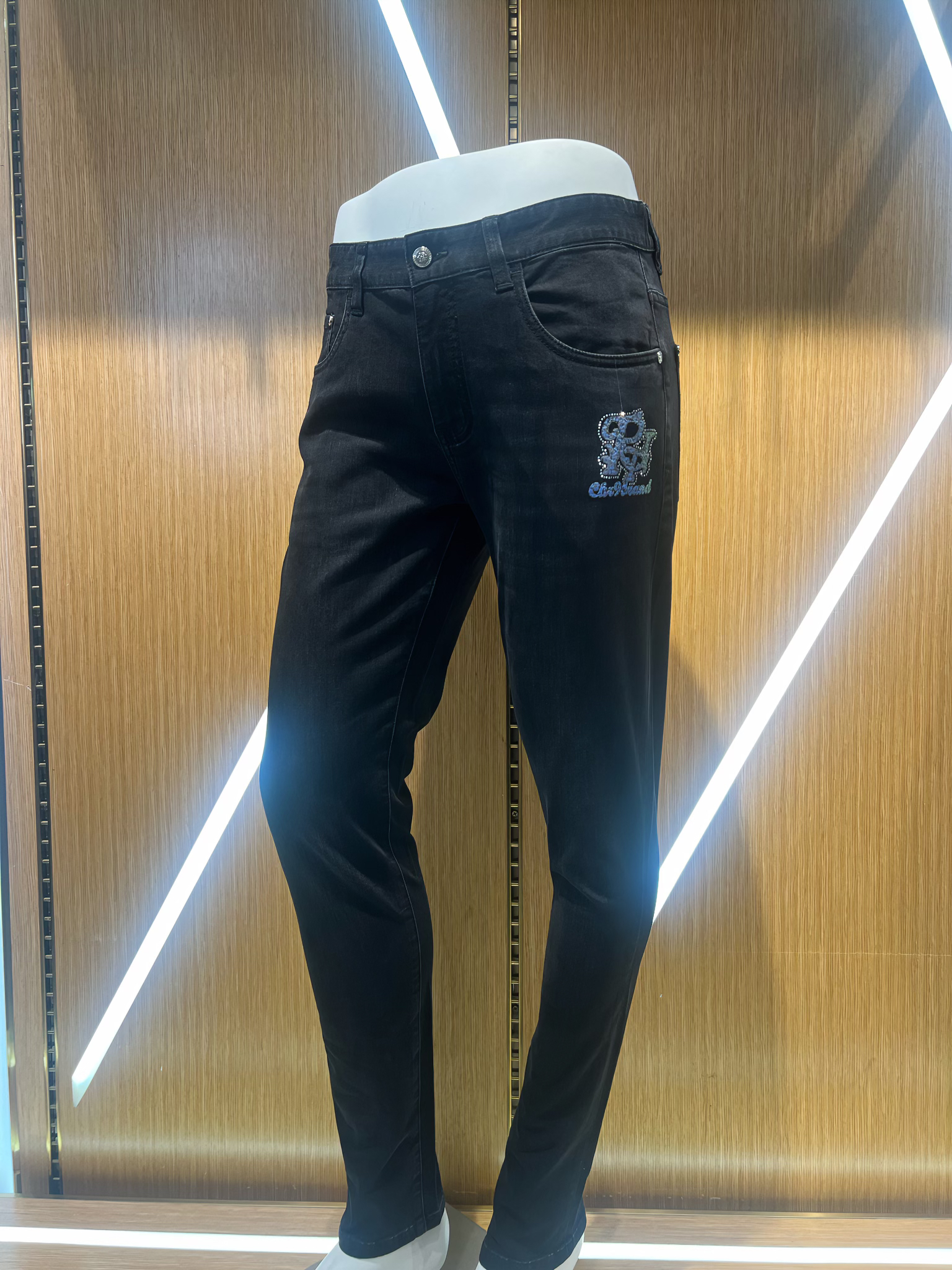 R9000男士2025春夏新品经典百搭黑色牛仔裤53035069