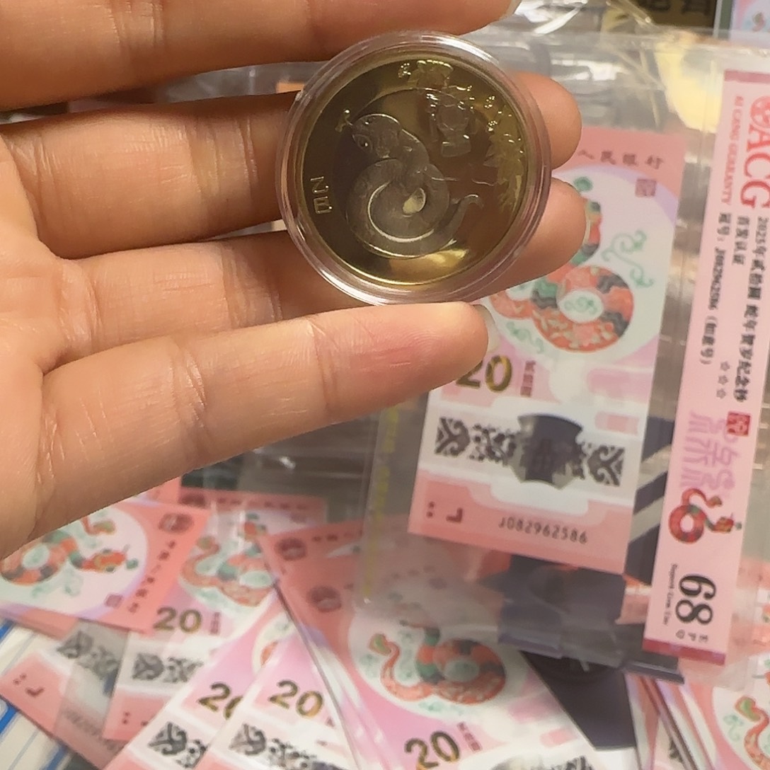 塑料耶*.2025蛇年纪念币