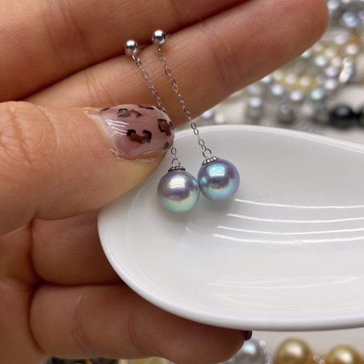 海水珍珠耳饰18K金镶嵌