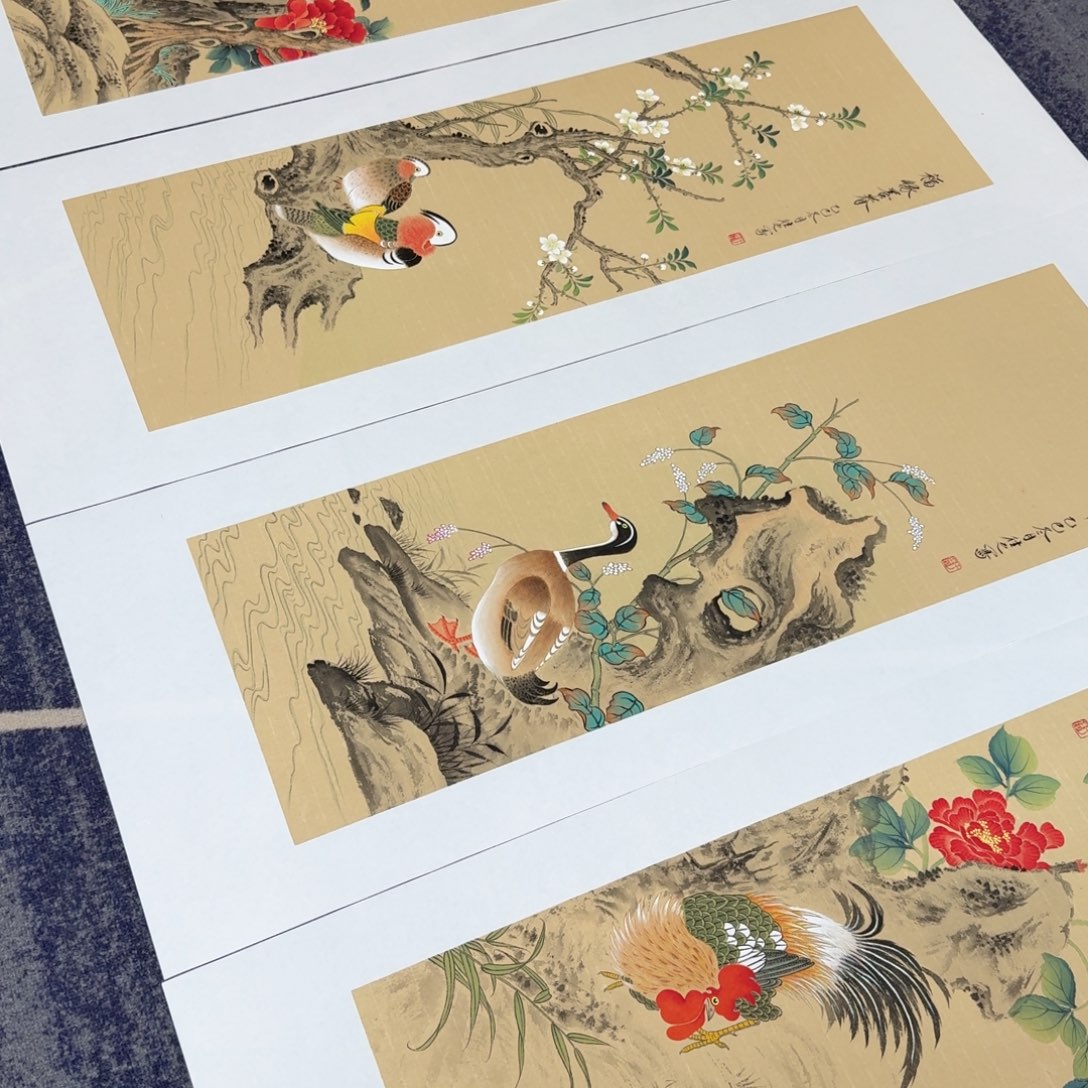 国画国画作品山水花鸟纯手绘