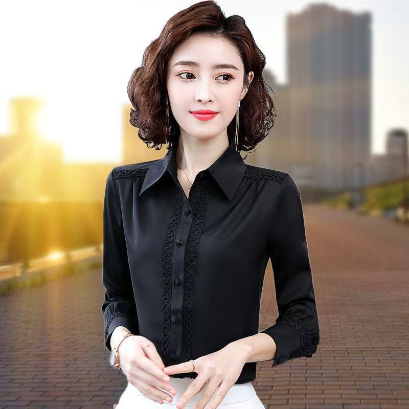 雪纺衬衫女长袖2025春秋新款时尚上衣秋冬加绒衬衣气质百搭打底衫