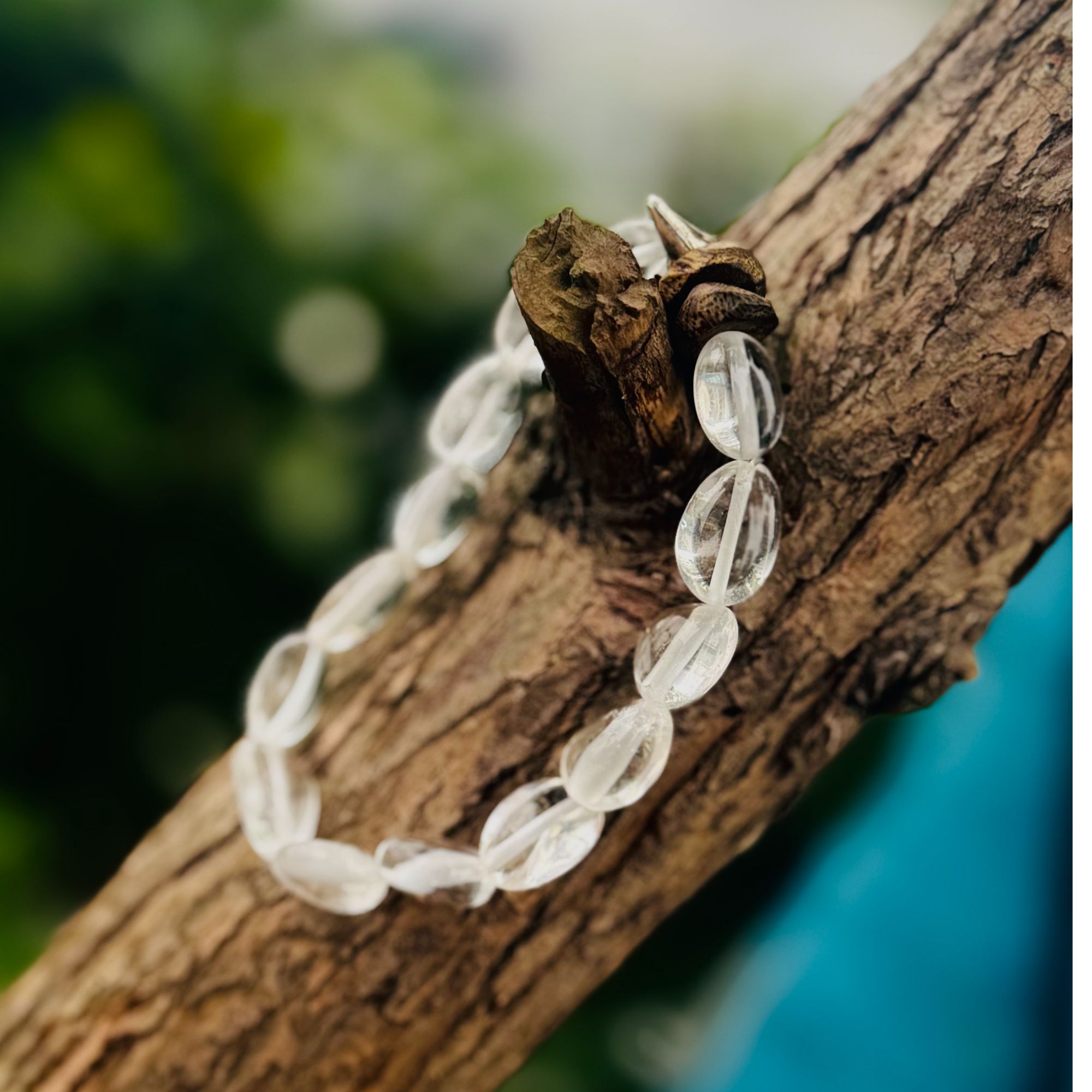 【白色风车】随形白水晶小众手串