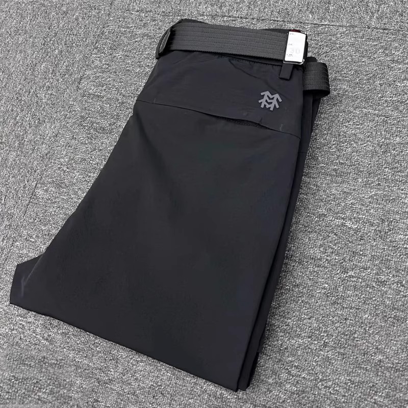 春秋户外软壳男士休闲裤高品质速干弹力百搭纯色轻奢小直筒冲锋裤