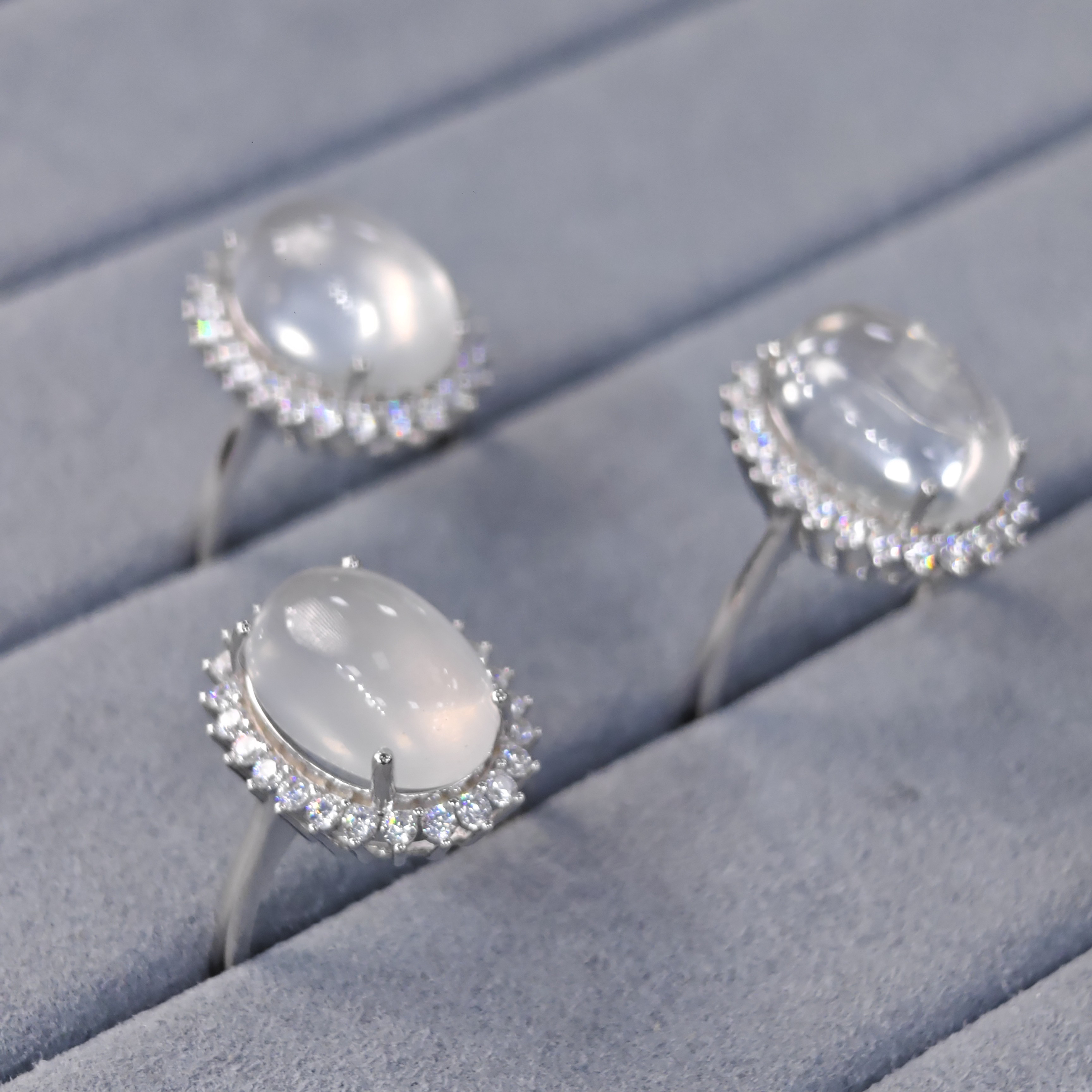 【书记甄选】天然奶白晶戒指 多样性发一件 115CK